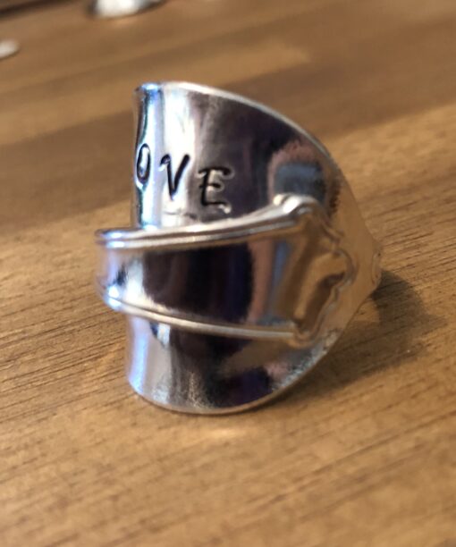 Handstamped spoon ring - Image 2