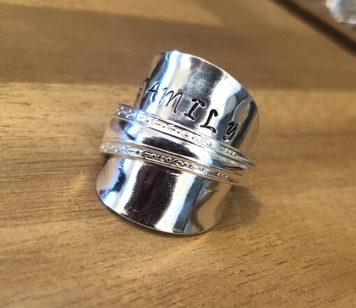 Handstamped Spoon Ring - Image 2