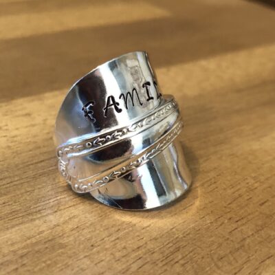 Handstamped Spoon Ring