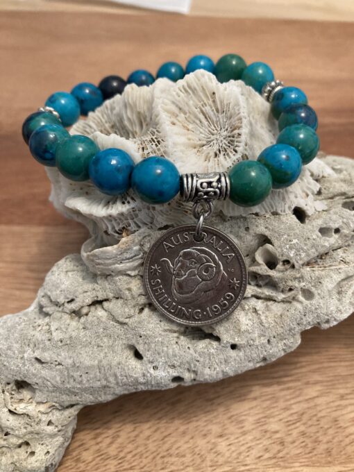 1959 Beaded Coin Bracelet