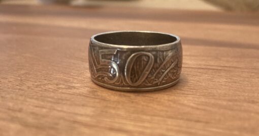 1966 Australian Fifty Cent Coin Ring - Image 4