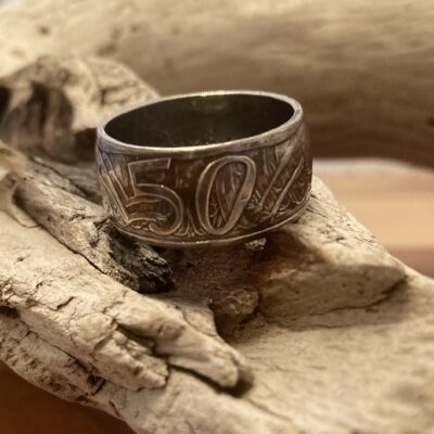 1966 Australian Fifty Cent Coin Ring