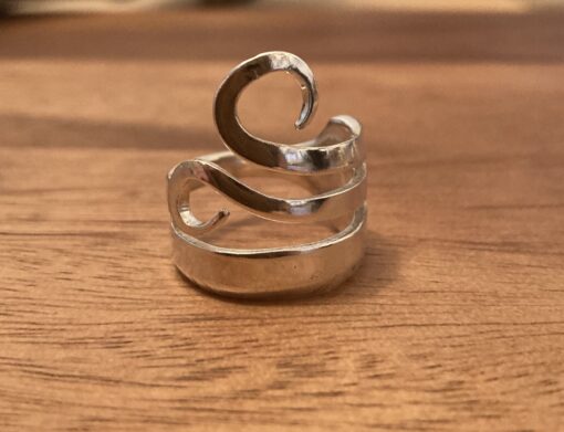 Spiral Twist Fork Ring