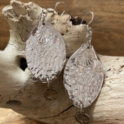 Vintage Spoon Tree of Life earrings