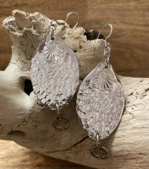 Vintage Spoon Tree of Life earrings