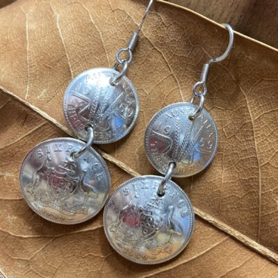 1959 Domed Coin Dangle Earrings