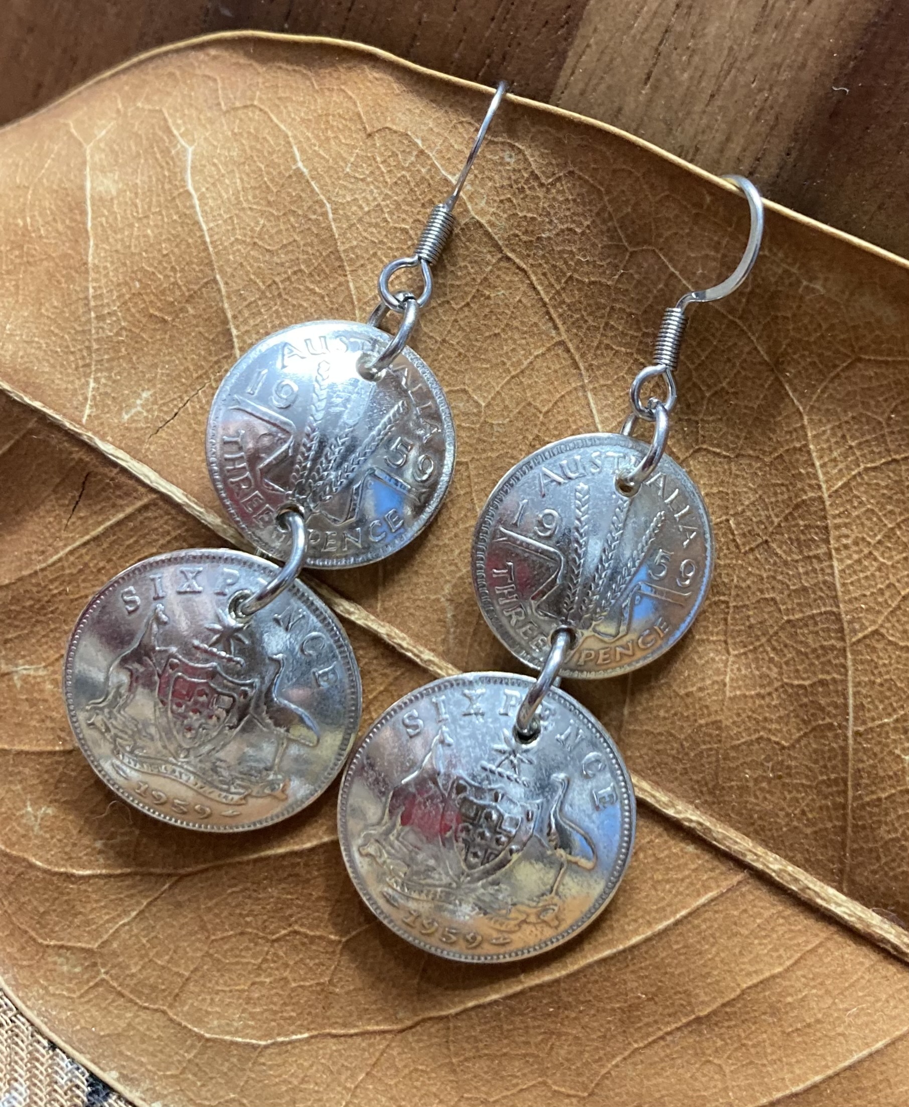 Dangle cheap coin earrings