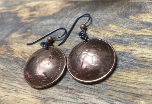 1980 Australian 2 cent coin earrings - Image 3