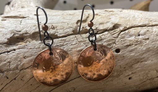 1980 Australian 2 cent coin earrings - Image 4