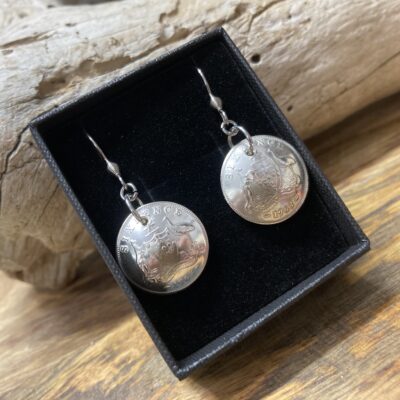 1963 Domed Sixpence Earrings