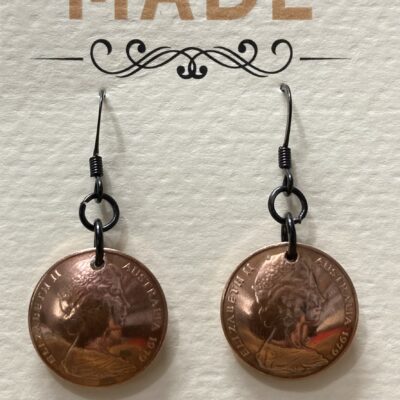 1979 One Cent Coin Earrings