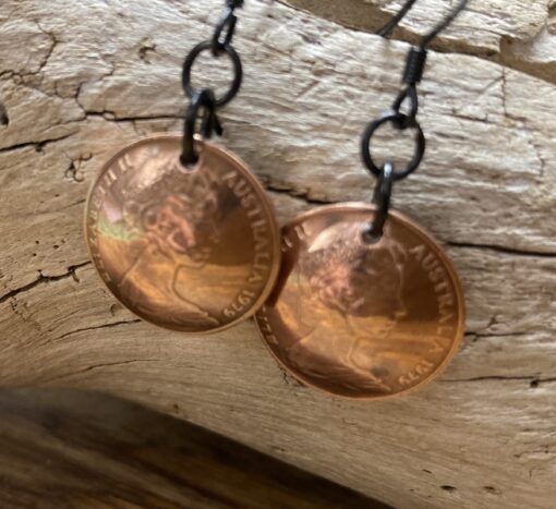 1979 One Cent Coin Earrings - Image 2