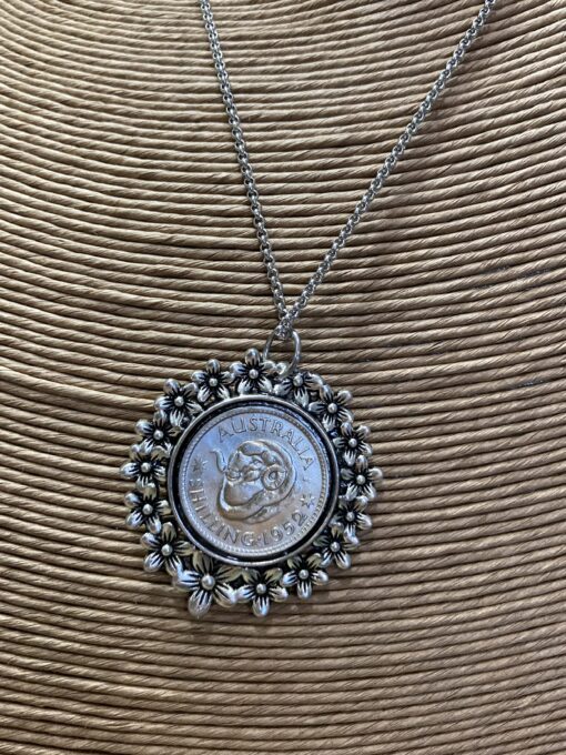 1960 Shilling Flower Necklace