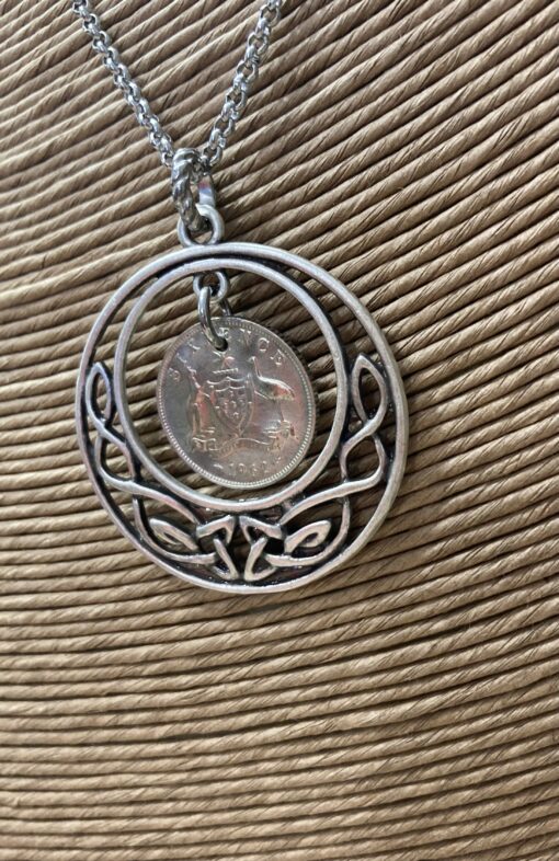 1962 Sixpence Celtic Necklace - Image 2