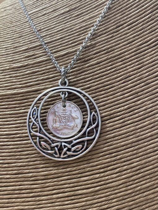 1962 Sixpence Celtic Necklace