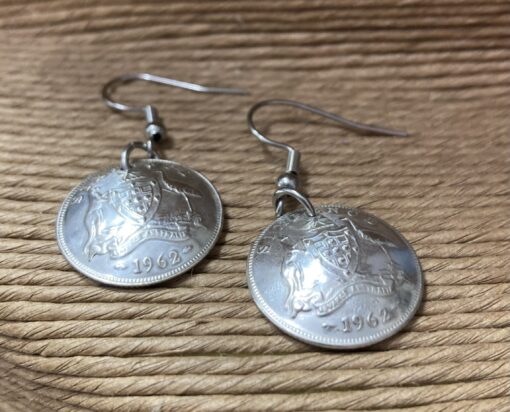 1962 Domed Sixpence Earrings - Image 3