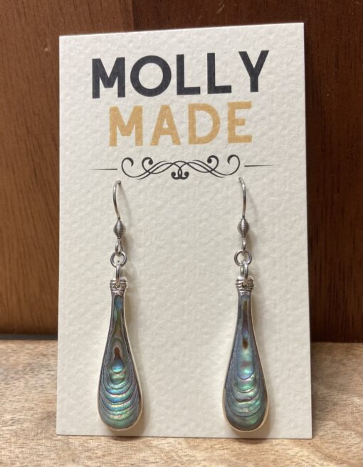 Paua Shell Spoon Tip Earrings - Image 4