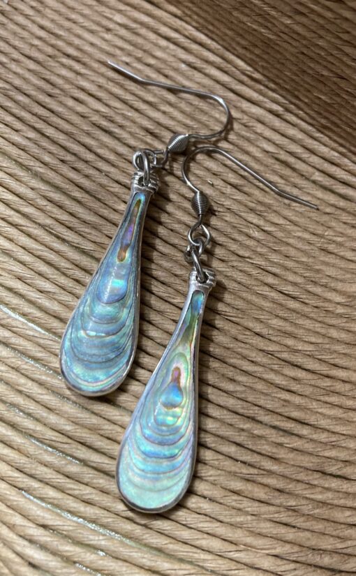 Paua Shell Spoon Tip Earrings - Image 5