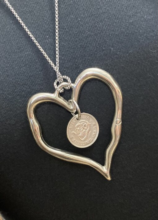 1962 Shilling Heart Necklace - Image 5