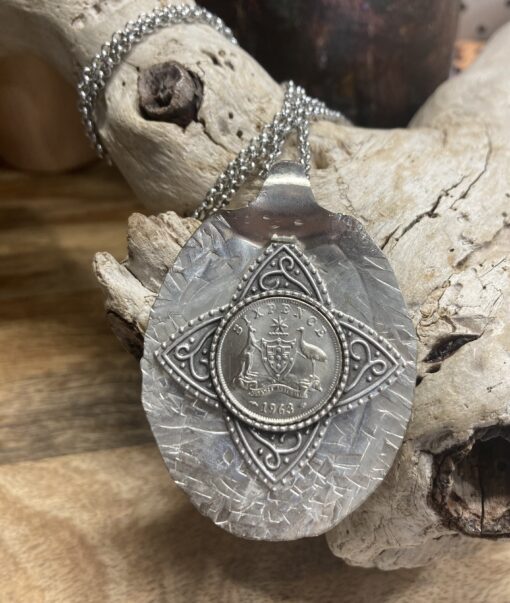 1963 Sixpence Spoon Necklace - Image 2