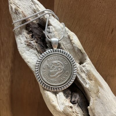 Alloy Bezel 1953 Australian Shilling Necklace