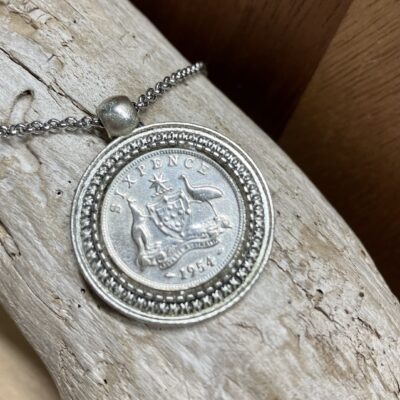 1954 Sixpence Coin Necklace