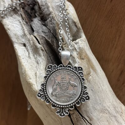 Bezel 1963 Sixpence Necklace