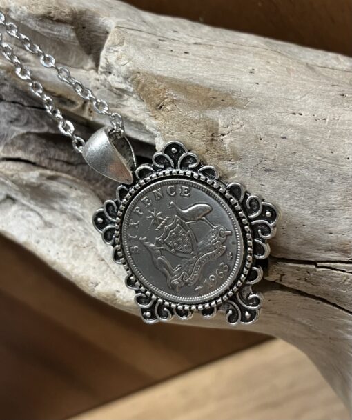 Bezel 1963 Sixpence Necklace - Image 2