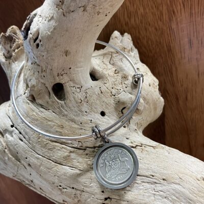 1936 Threepence Stainless Steel Bangle