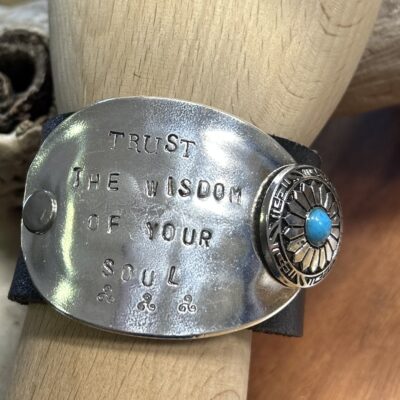Trust the wisdom of your soul Leather Cuff