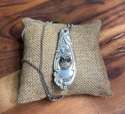 One of a kind Owl Silverware Necklace