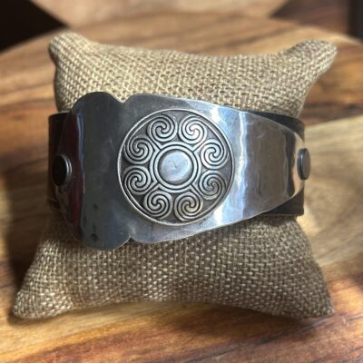 Unisex one of a kind leather cuff