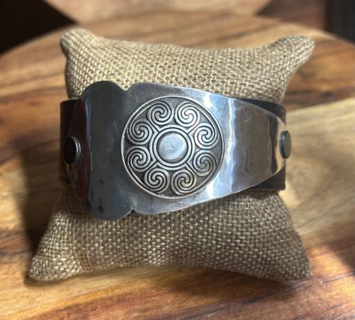 Unisex one of a kind leather cuff