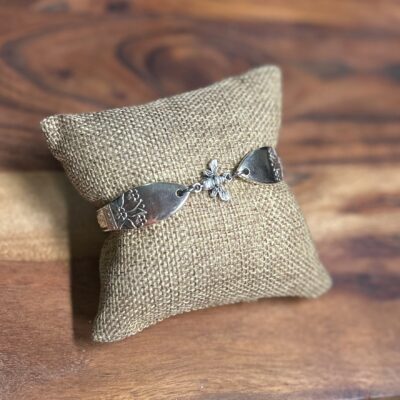 Angora Silverware Bee Bracelet