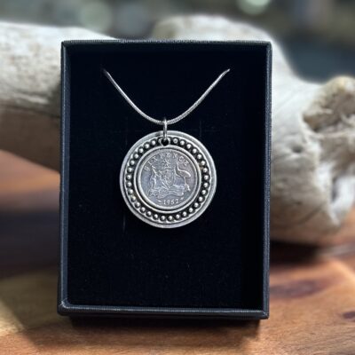 1952 Sixpence Bezel Necklace