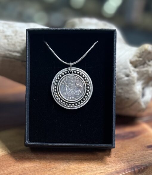 1952 Sixpence Bezel Necklace