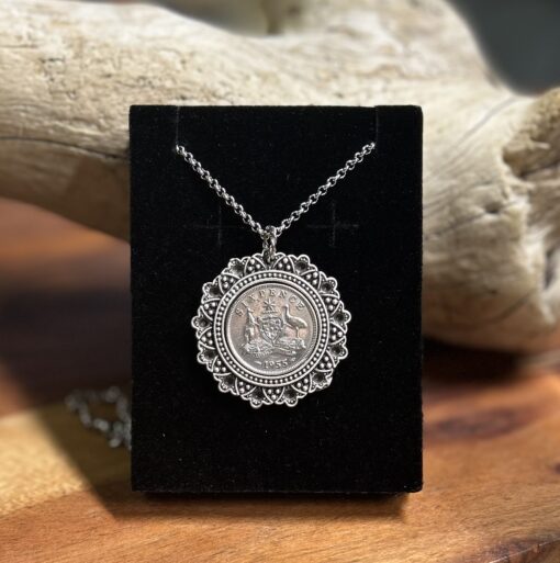 1955 Australian Sixpence necklace
