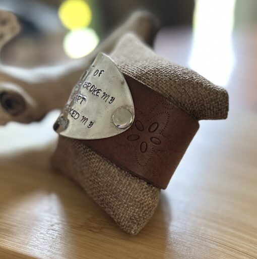 Repurposed Handstamped Spoon Cuff - Image 2