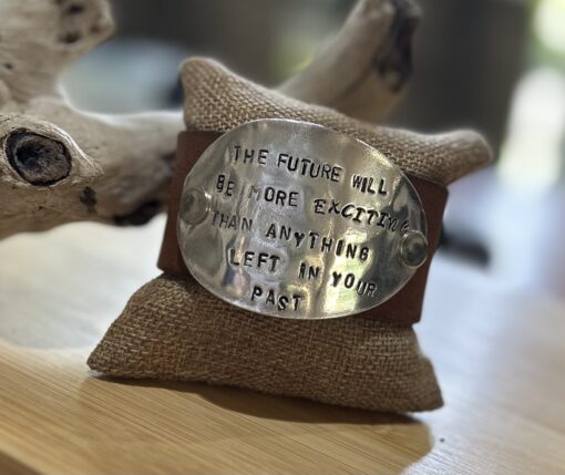 Vintage Charm & Modern Flair Handstamped Cuff - Image 2