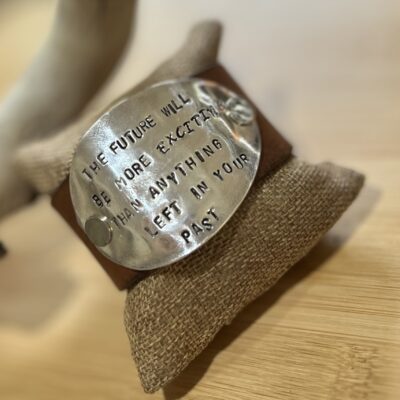 Vintage Charm & Modern Flair Handstamped Cuff