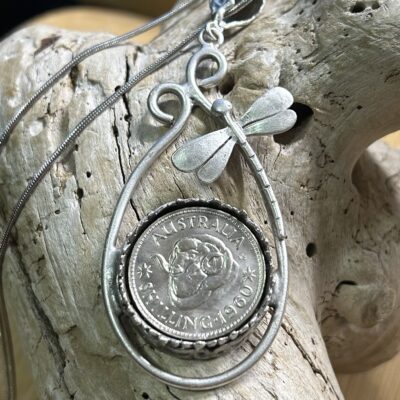 Dragonfly 1960 Shilling Statement Necklace