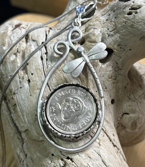 Dragonfly 1960 Shilling Statement Necklace