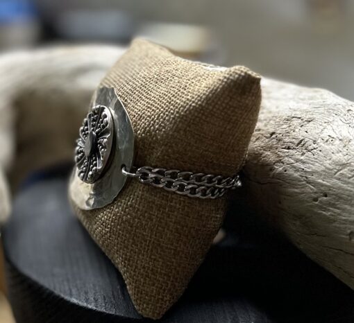 Hand Textured One of a Kind Spoon Bracelet - Image 2