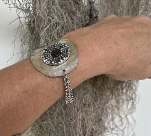 Hand Textured One of a Kind Spoon Bracelet - Image 3