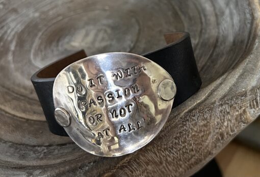 Do it with passion or not at all leather cuff - Image 3