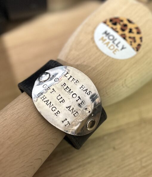 Vintage Handstamped Spoon Bowl Cuff - Image 3