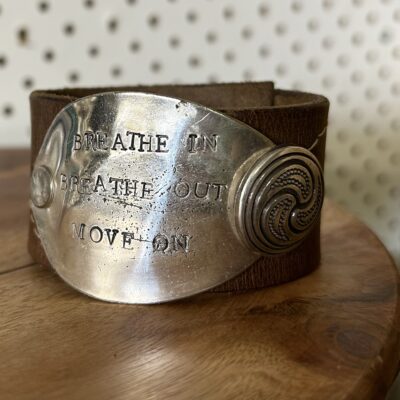 Breathe in Breathe out Move on Unisex Cuff