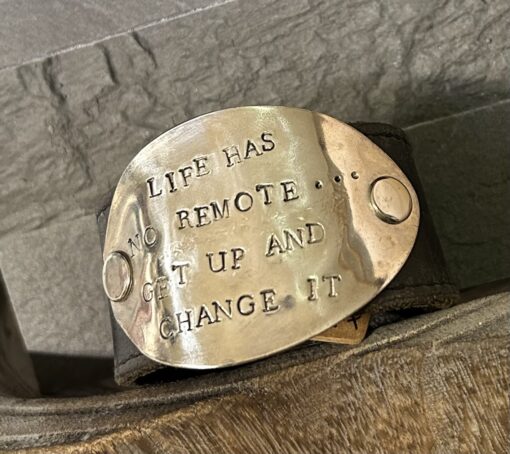 Vintage Handstamped Spoon Bowl Cuff - Image 4