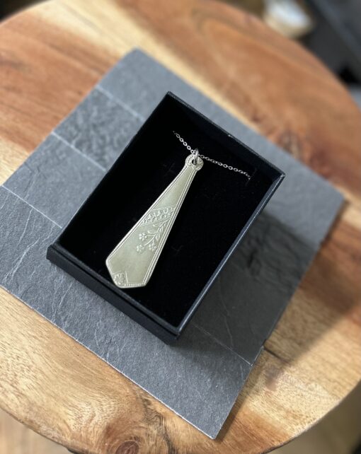 Repurposed Gold Tone Serving Spoon Necklace - Image 2