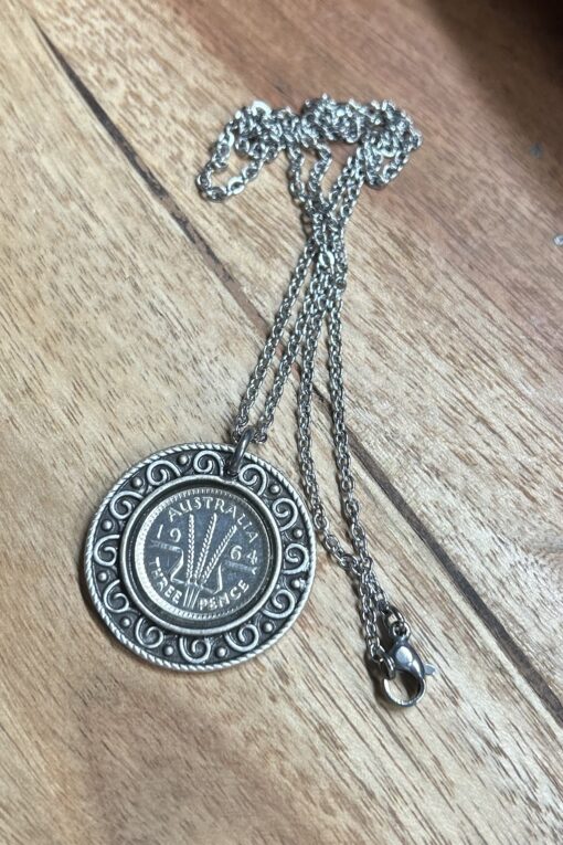 1964 Last Year of Mintage Threepence Necklace - Image 2